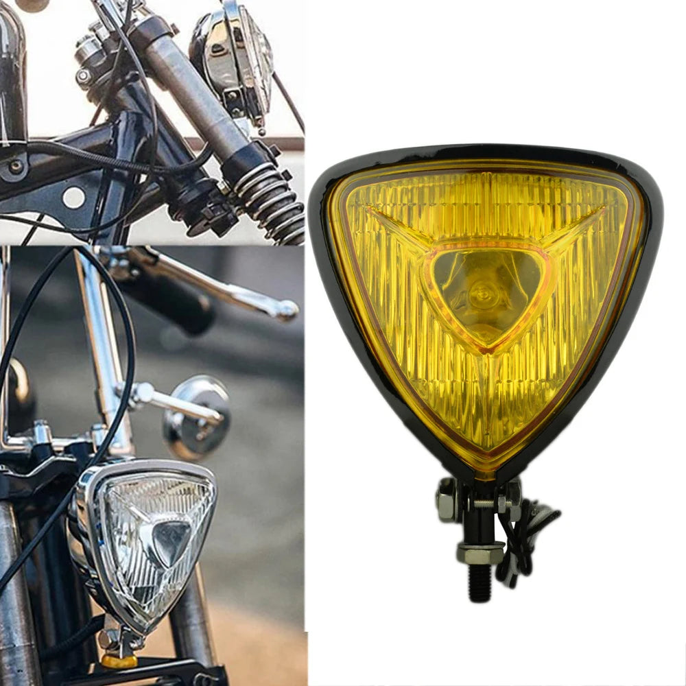 Vintage Triangle Chopper & Bobber Headlight  Thunderbird Speed Shop