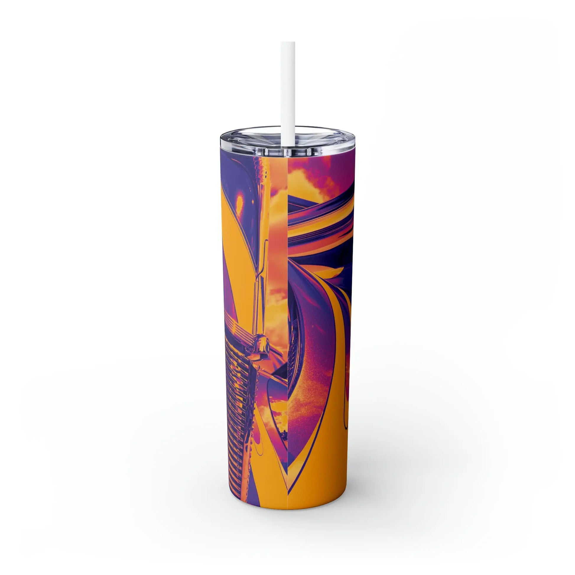 Purple Skinny Tumbler with Straw, 20oz  Thunderbird Speed Shop