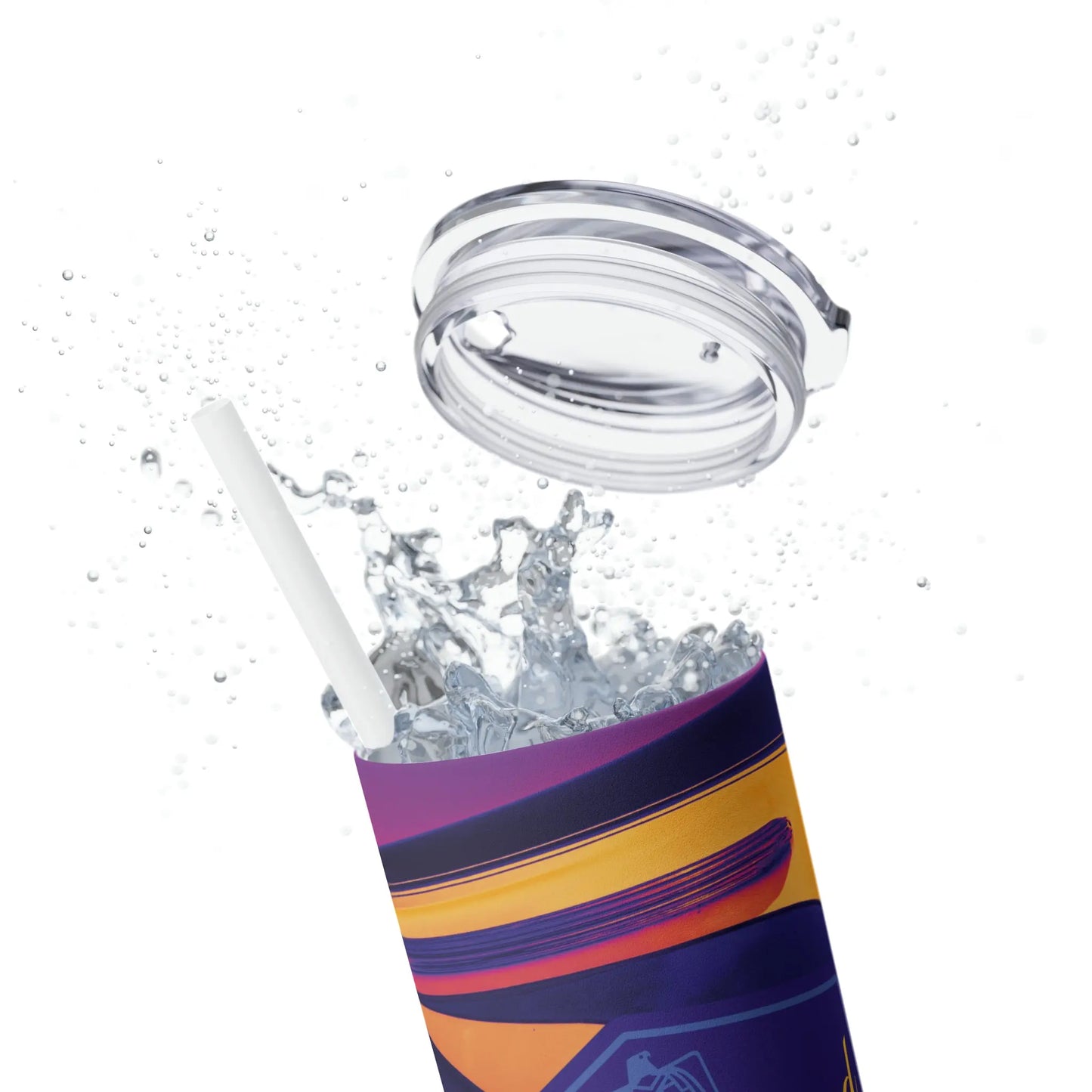 Purple Skinny Tumbler with Straw, 20oz  Thunderbird Speed Shop