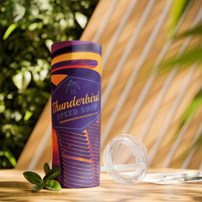 Purple Skinny Tumbler with Straw, 20oz  Thunderbird Speed Shop