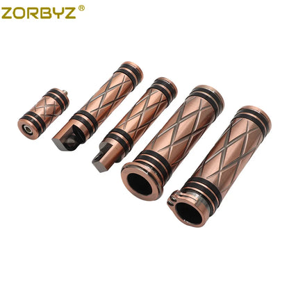 Motorcycle Copper CNC Cut Hand Bar Grips Foot Pegs Gear Shifter Pegs  Thunderbird Speed Shop