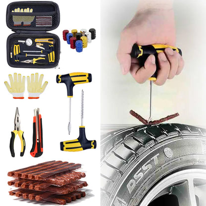 Motorycle and Car Tire Repair Kit Studding Tool with Rubber Strips  Thunderbird Speed Shop