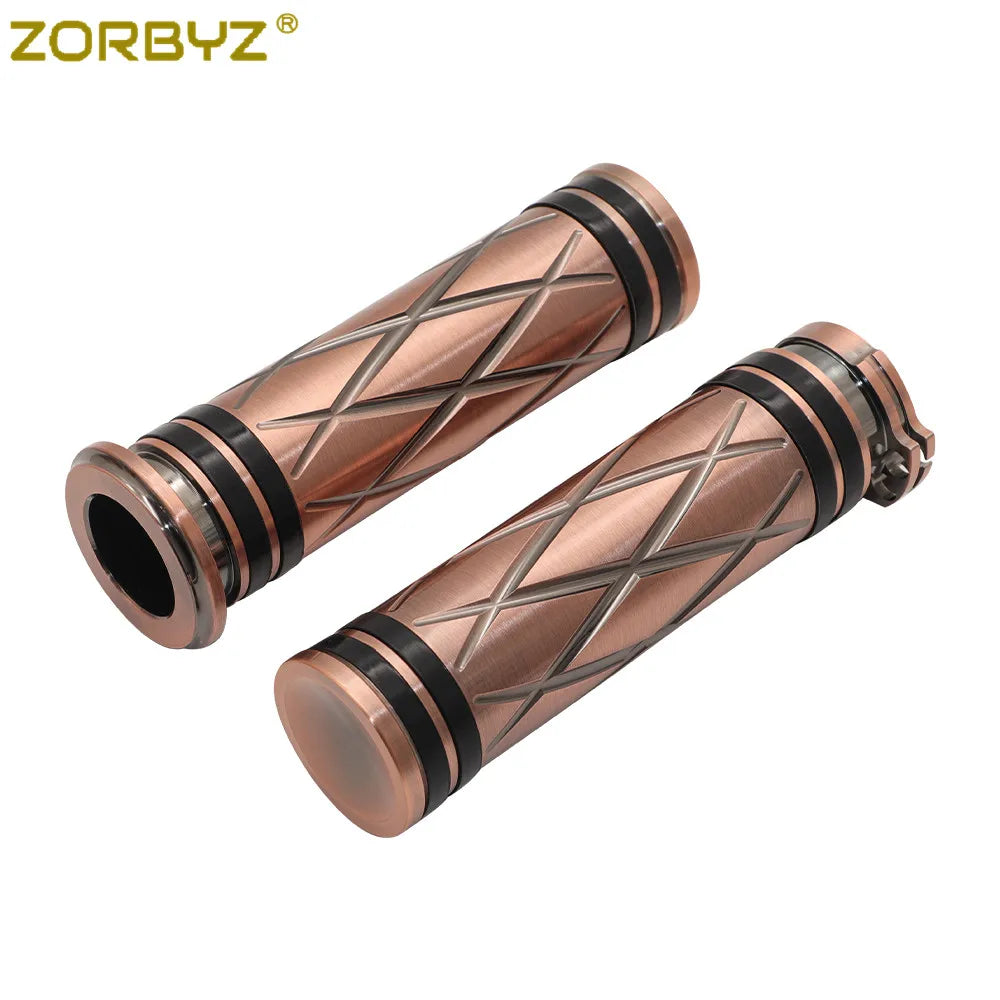 Motorcycle Copper CNC Cut Hand Bar Grips Foot Pegs Gear Shifter Pegs  Thunderbird Speed Shop