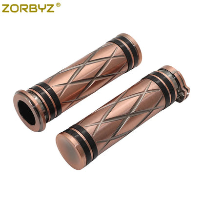 Motorcycle Copper CNC Cut Hand Bar Grips Foot Pegs Gear Shifter Pegs  Thunderbird Speed Shop