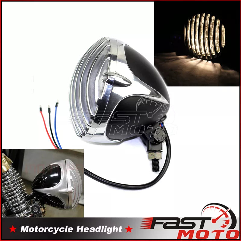 5'' Grill Motorcycle Headlight  Thunderbird Speed Shop