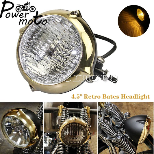 4.5" Vintage Inspired Brass Headlight  Thunderbird Speed Shop