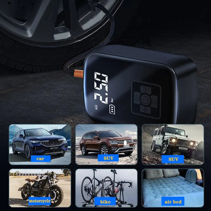 Wireless Car Air Compressor Electric Tire Inflator Pump for Motorcycle Bicycle Boat AUTO  Thunderbird Speed Shop