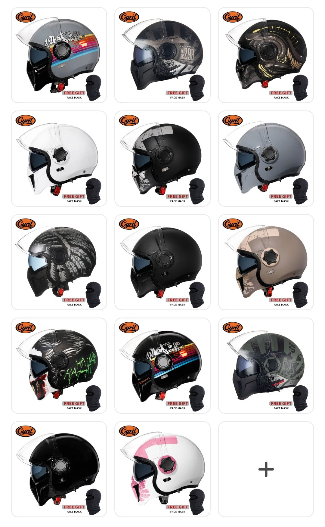 Convertible full face motorcycle helmet