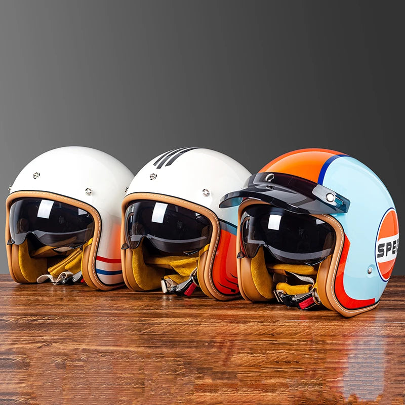 Cafe Racer Vintage Style Motorcycle Helmets