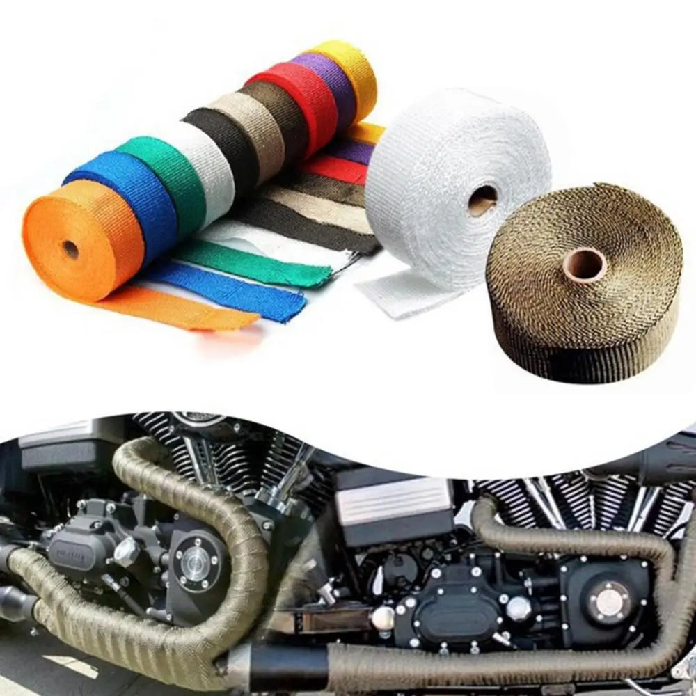 Fiberglass Heat Shield Motorcycle Exhaust Thermal Tape