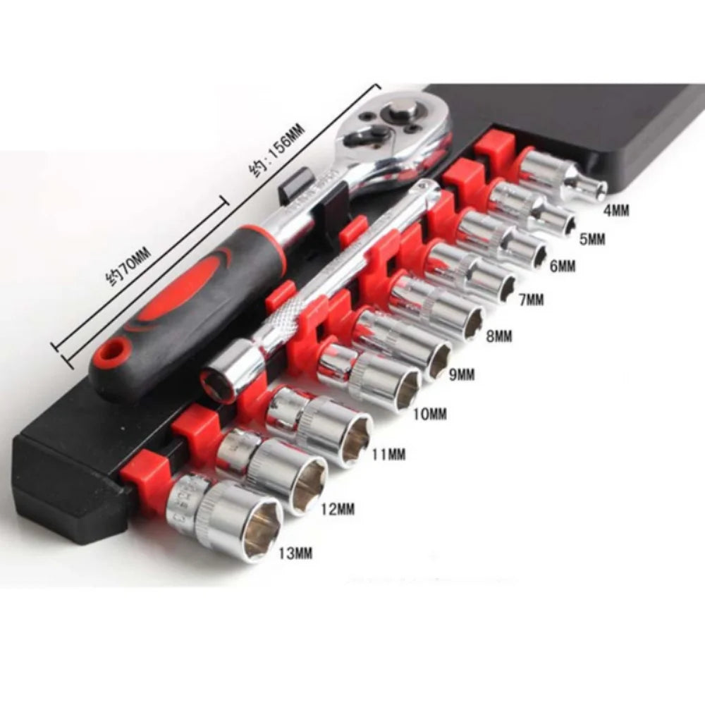 12 Pcs Set Wrench Socket Set Motorcycle Tool Kit  Thunderbird Speed Shop