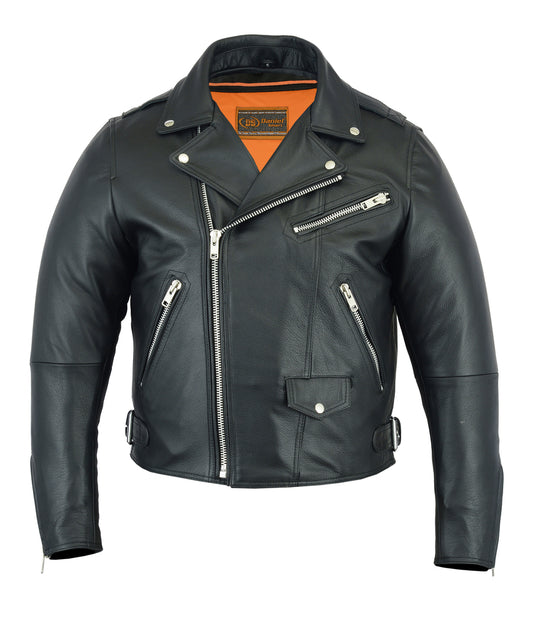 DS737 Men's Modern Full Cut Beltless Biker Jacket  Thunderbird Speed Shop