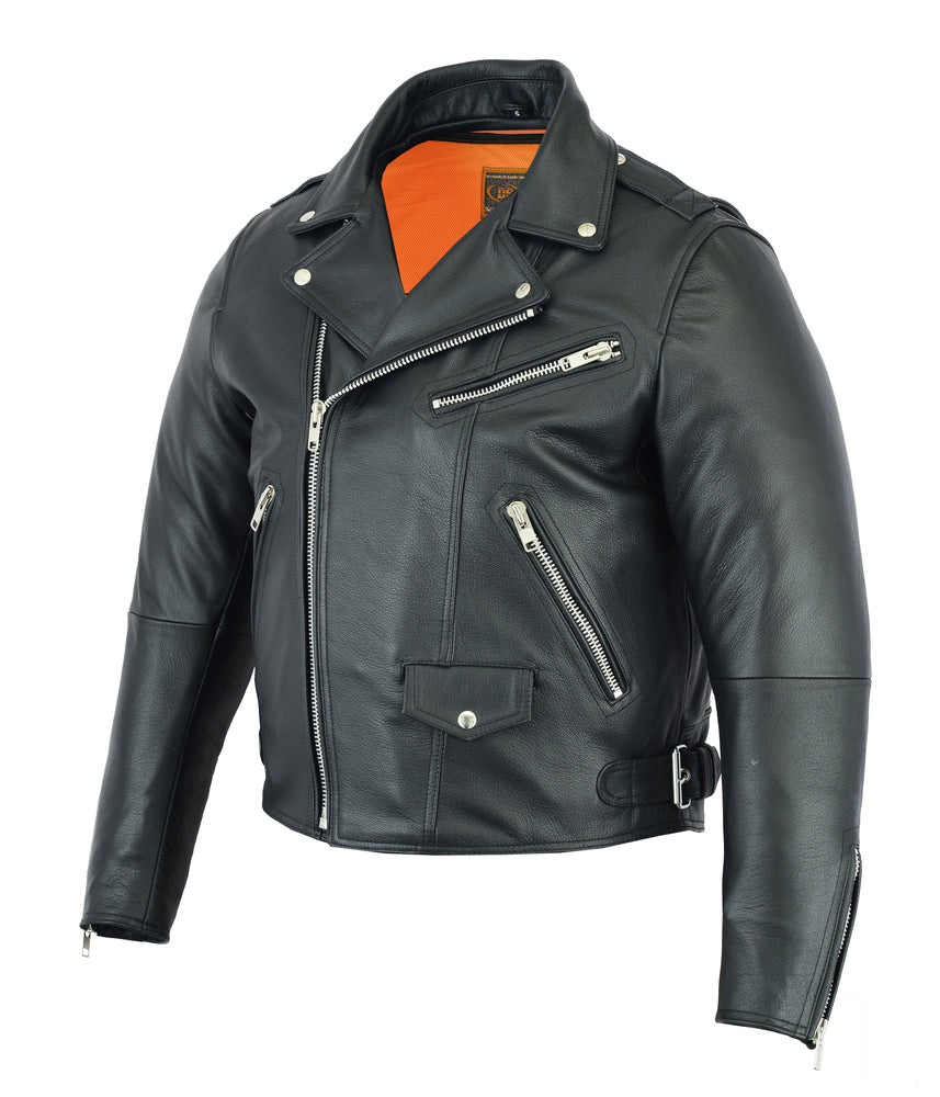 DS737 Men's Modern Full Cut Beltless Biker Jacket  Thunderbird Speed Shop