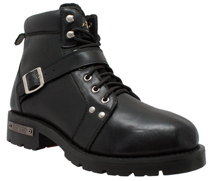 9143 Men's YKK Zipper Biker Boot-Black  Thunderbird Speed Shop