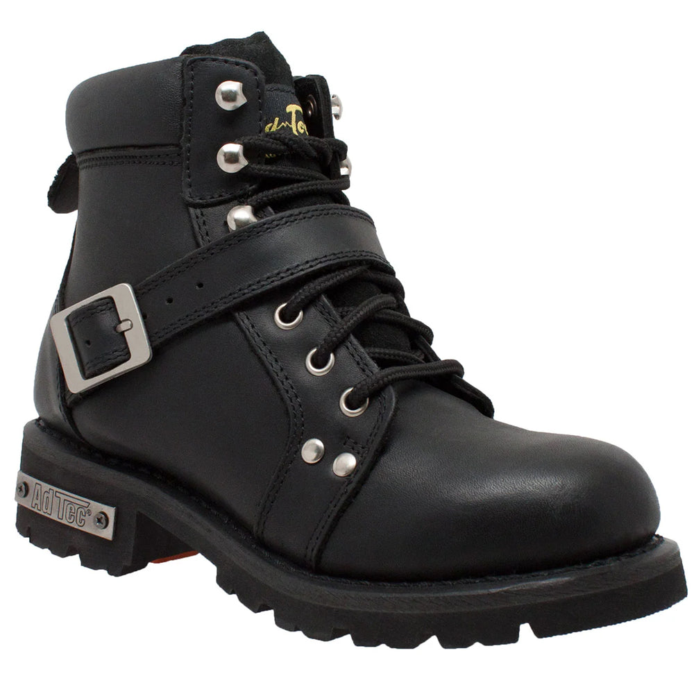 8143 Women's YKK Zipper Black Biker Boot  Thunderbird Speed Shop