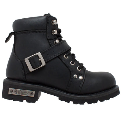 8143 Women's YKK Zipper Black Biker Boot  Thunderbird Speed Shop