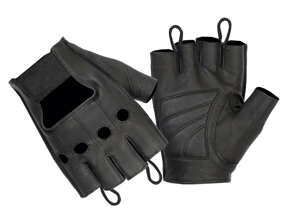 RC61 Premium Leather Fingerless Gloves  Thunderbird Speed Shop