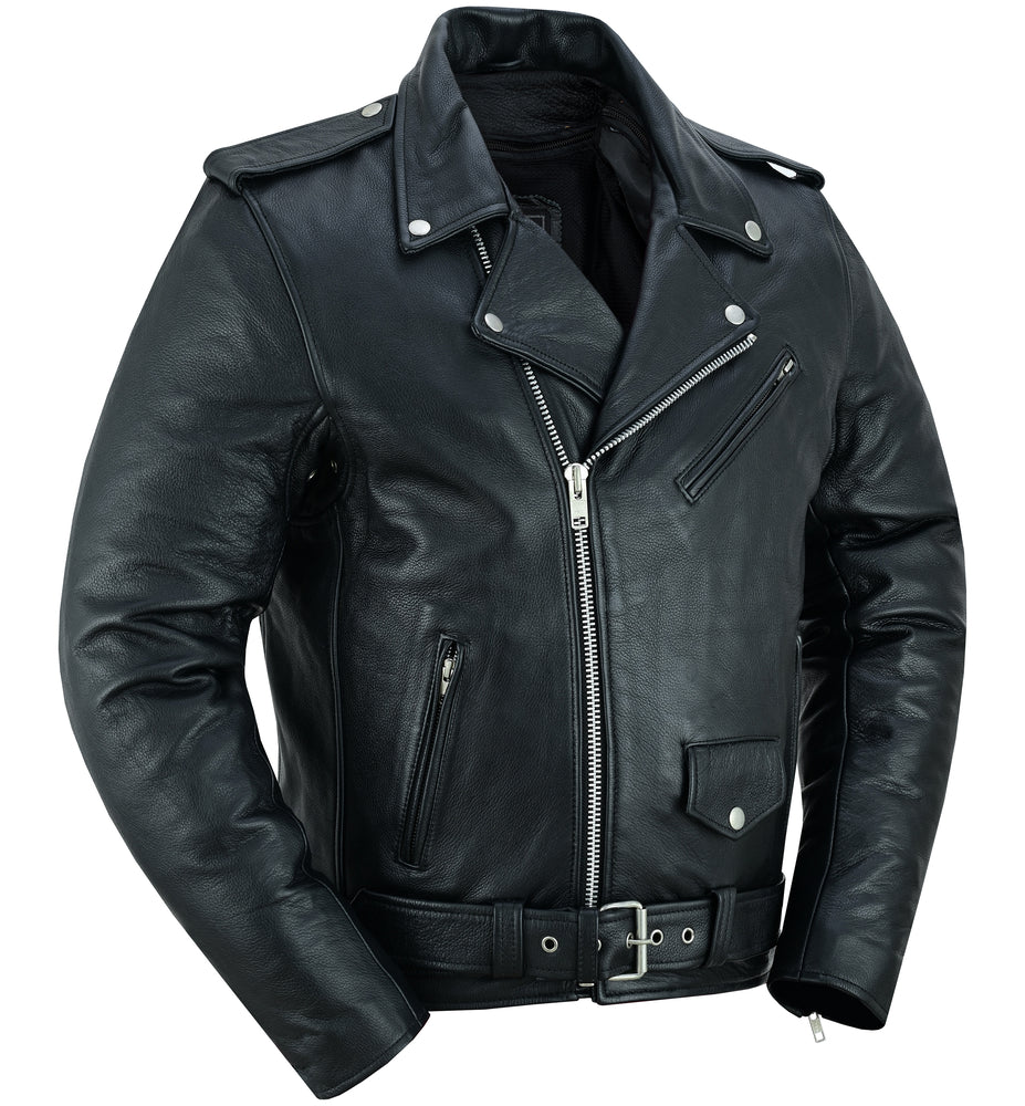 DS732 Men's Premium Classic Plain Side Police Style Jacket  Thunderbird Speed Shop