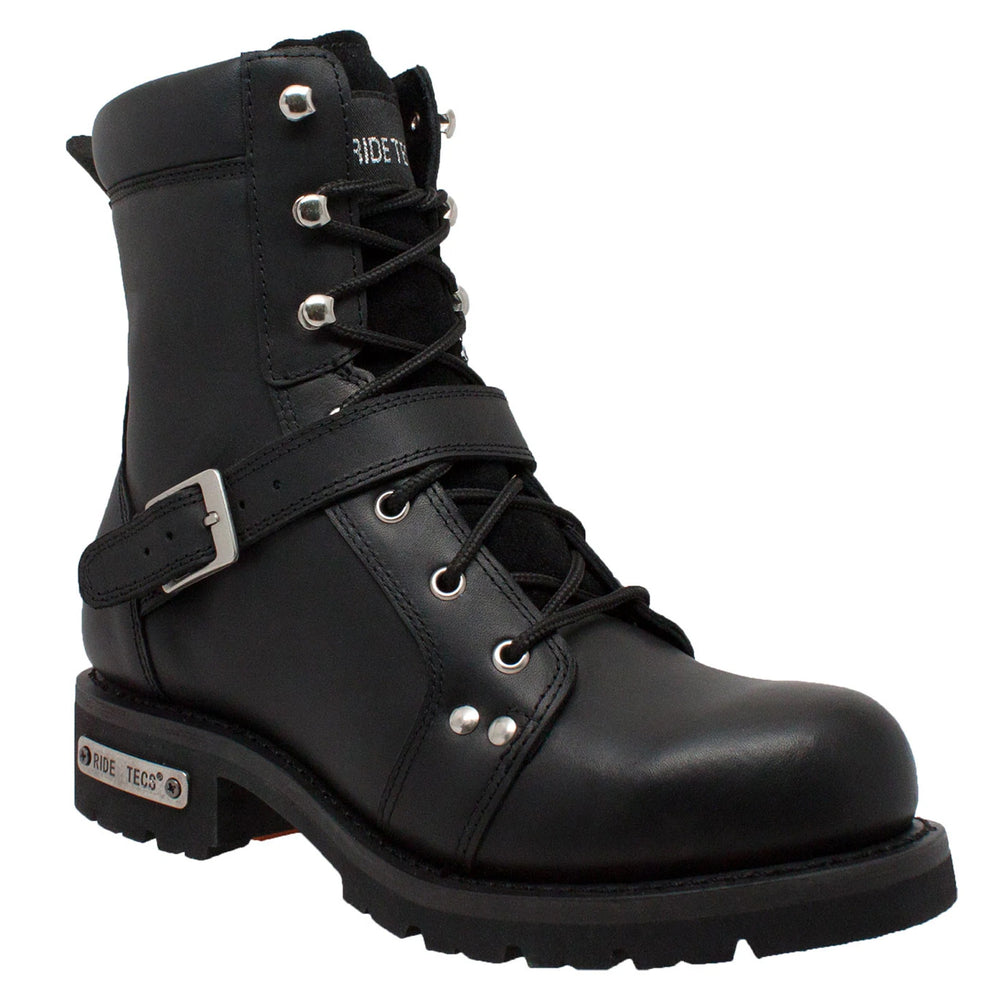 9146M Men's 6" YKK Zipper Black Biker Boot  Thunderbird Speed Shop