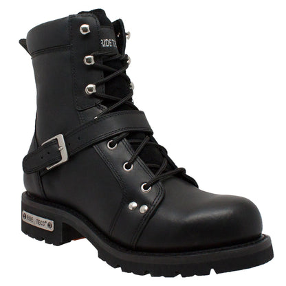 9146M Men's 6" YKK Zipper Black Biker Boot  Thunderbird Speed Shop