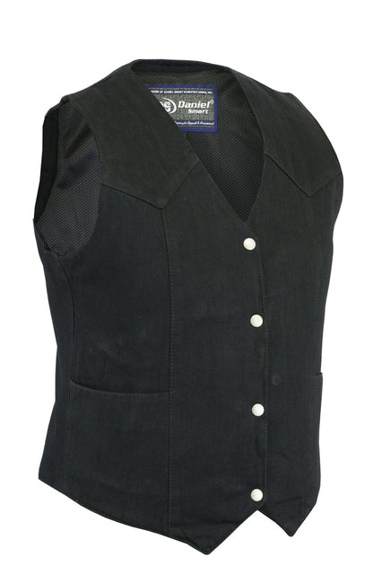 DM951 Women's Denim Classic Plain Sides Vest  Thunderbird Speed Shop