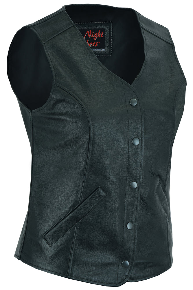 DS204 Women's Stylish Longer Body &frac34; Vest - Plain Sides  Thunderbird Speed Shop