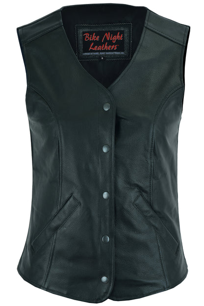 DS204 Women's Stylish Longer Body &frac34; Vest - Plain Sides  Thunderbird Speed Shop