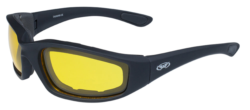 Kickback-YT Kickback Foam Padded Yellow Tint Lenses  Thunderbird Speed Shop