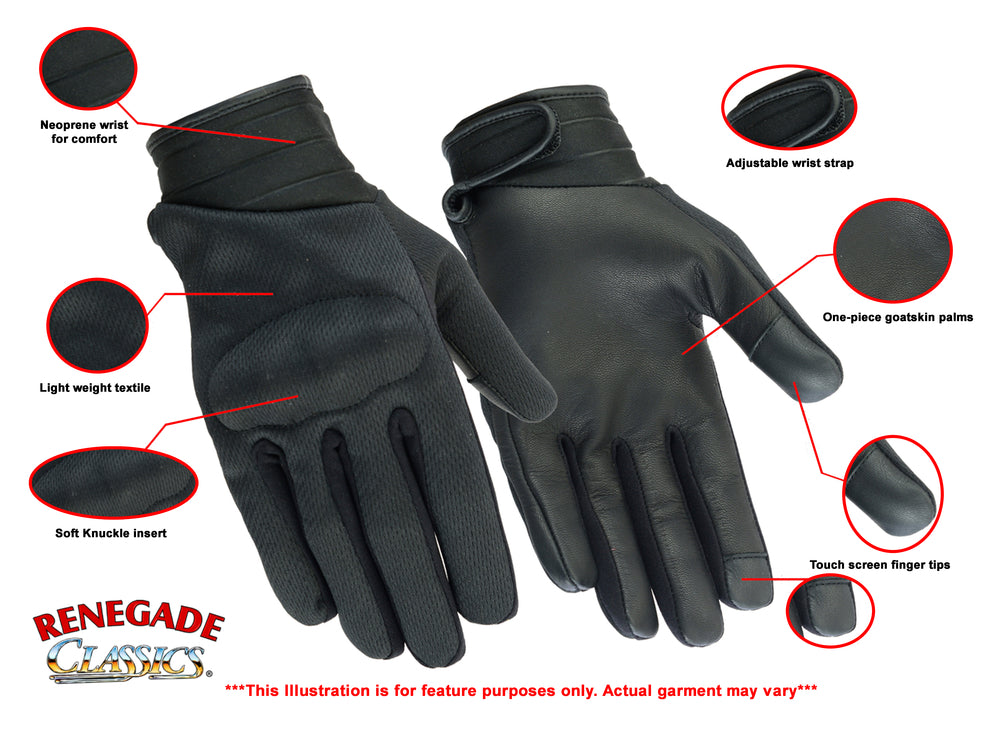 RC43 Textile Lightweight Glove  Thunderbird Speed Shop