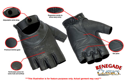 RC8 Women's Perforated Fingerless Glove  Thunderbird Speed Shop