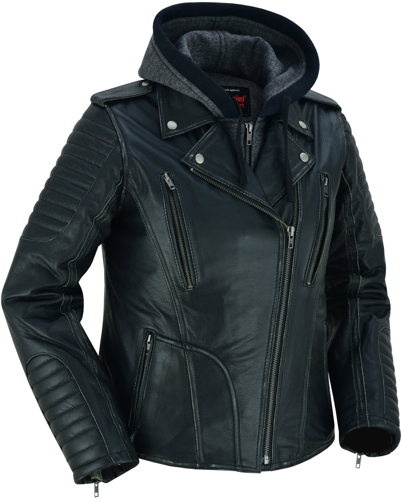 DS877 Women's M/C Jacket with Rub-Off Finish  Thunderbird Speed Shop