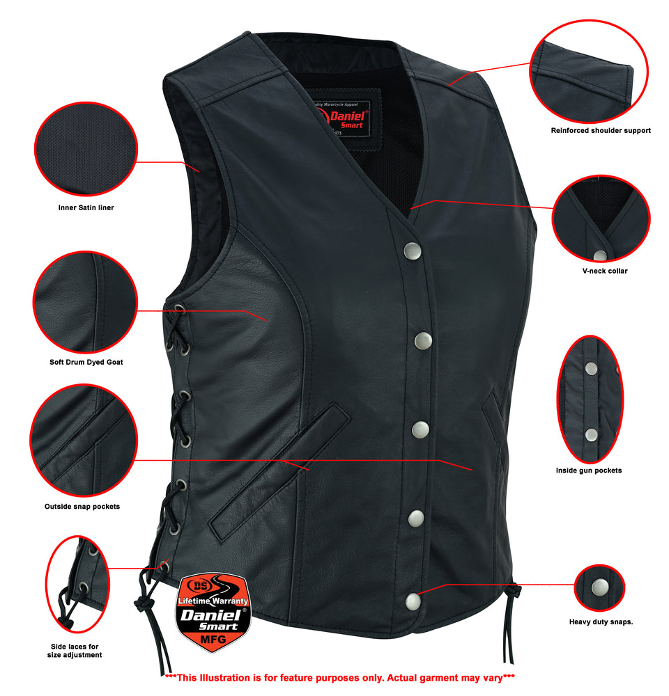 DS211 Women's Light Weight Open Neck Vest  Thunderbird Speed Shop