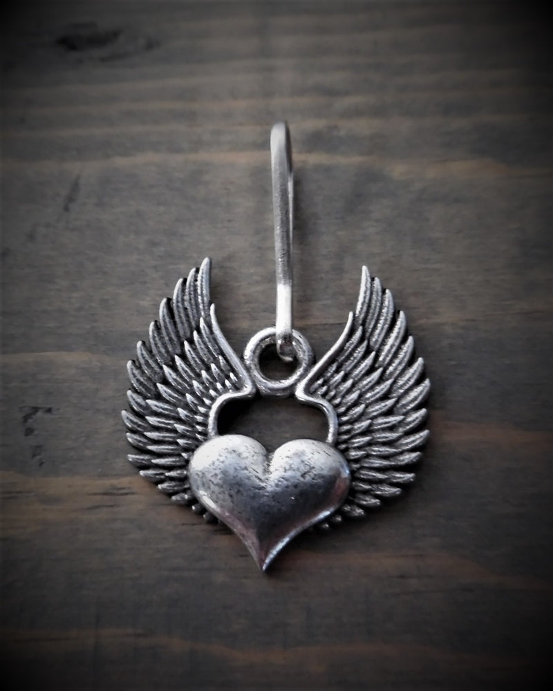 BZP-31 Heart Wing Zipper Pull  Thunderbird Speed Shop