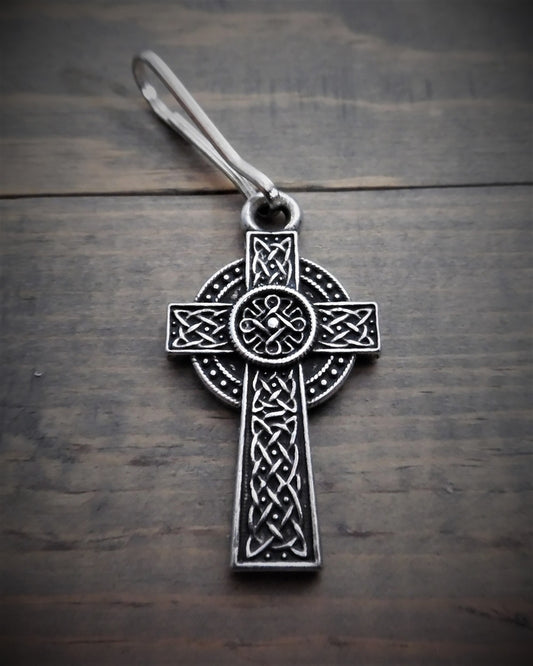 BZP-21 Celtic Cross Zipper Pull  Thunderbird Speed Shop