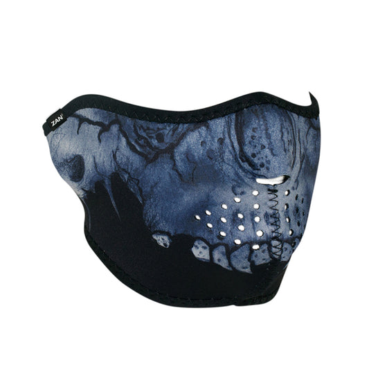 WNFM417H Neoprene Half Face Mask, Midnight Skull  Thunderbird Speed Shop