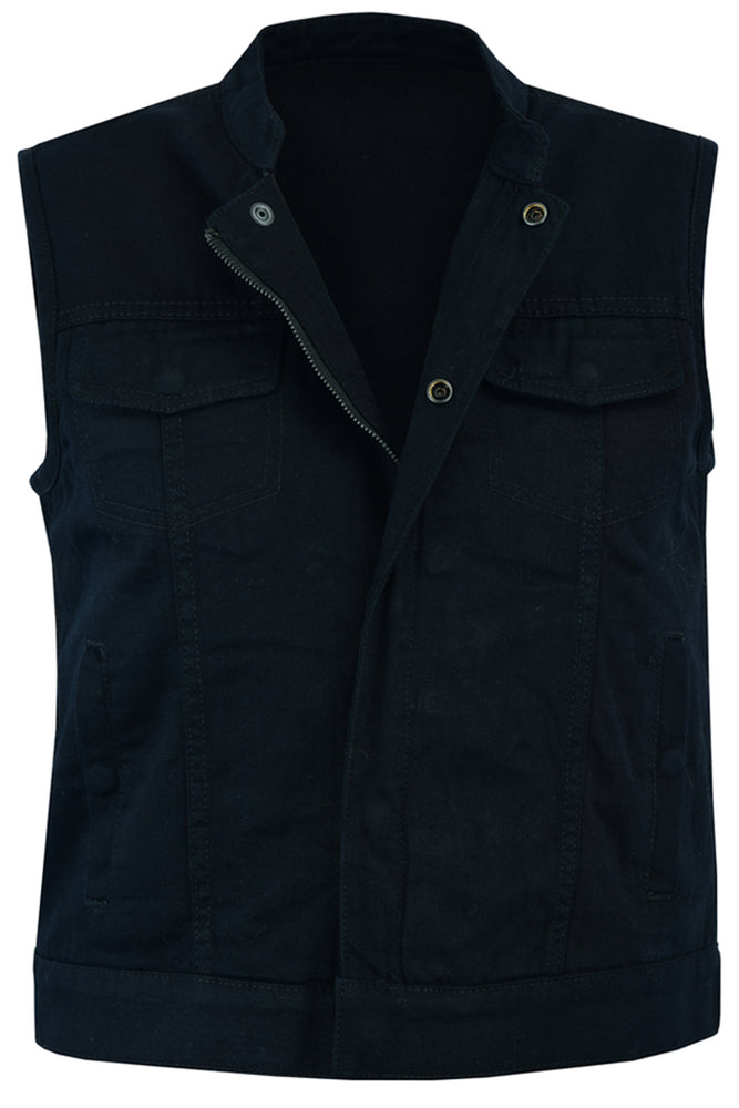 DM987 Women's Advance Black Construction Denim Vest  Thunderbird Speed Shop