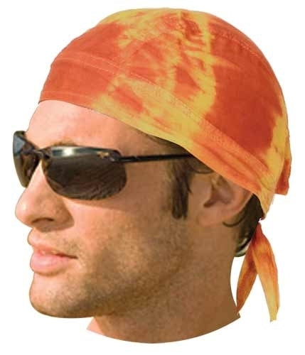 HW2678 Headwrap Tie Dye Yellow  Thunderbird Speed Shop