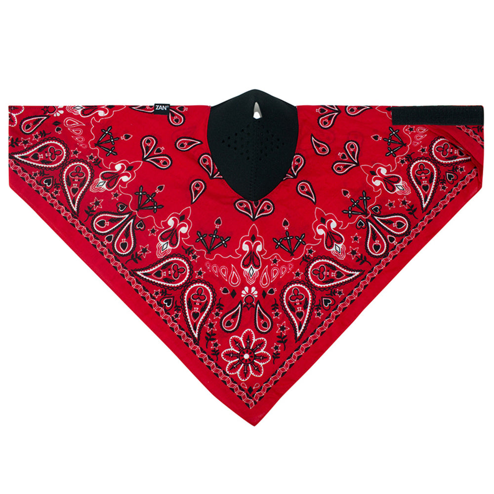 WNEO106 NEODANNA Mask- Cotton/Neoprene- Red Paisley  Thunderbird Speed Shop