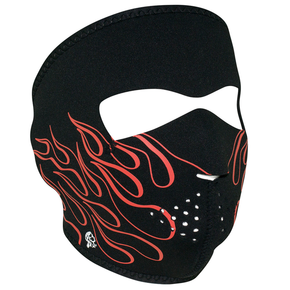 WNFM045 ZAN® Full Mask- Neoprene- Orange Flame  Thunderbird Speed Shop