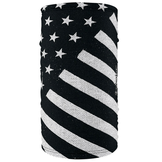 TF091 Motley Tube® Fleece Lined Polyester, Black and White Flag  Thunderbird Speed Shop