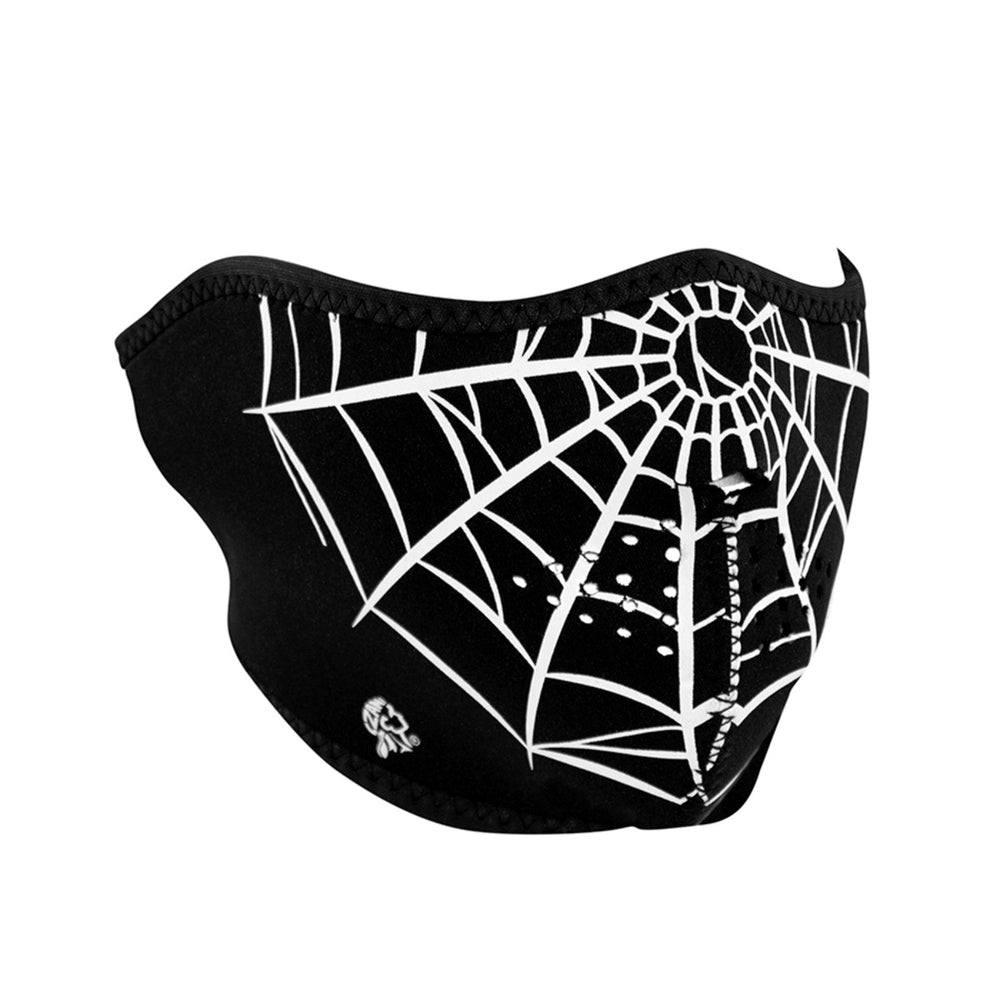 WNFM055H ZAN® Half Mask- Neoprene- Spider Web  Thunderbird Speed Shop