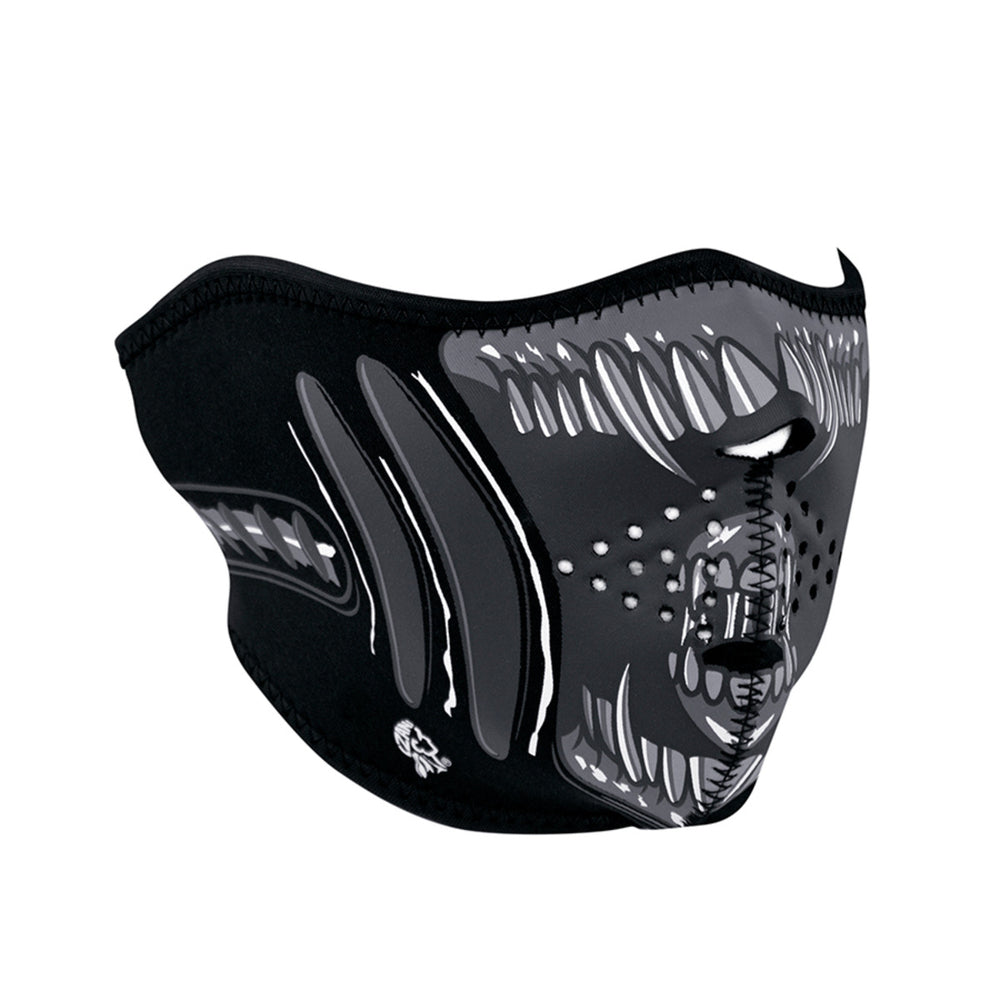 WNFM039H ZAN® Half Mask- Neoprene- Alien  Thunderbird Speed Shop