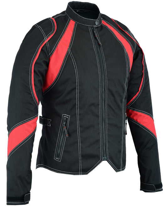 DS826RD Women's Embroidered Crown Riding Jacket - Red  Thunderbird Speed Shop