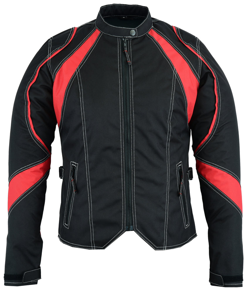 DS826RD Women's Embroidered Crown Riding Jacket - Red  Thunderbird Speed Shop