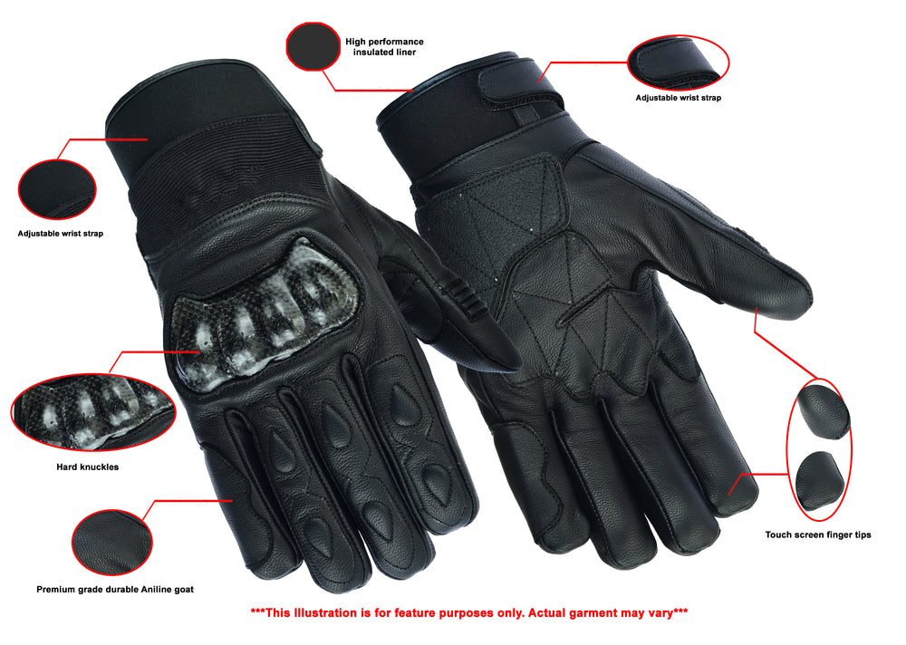 DS2492 Leather/Textile Performance Glove  Thunderbird Speed Shop