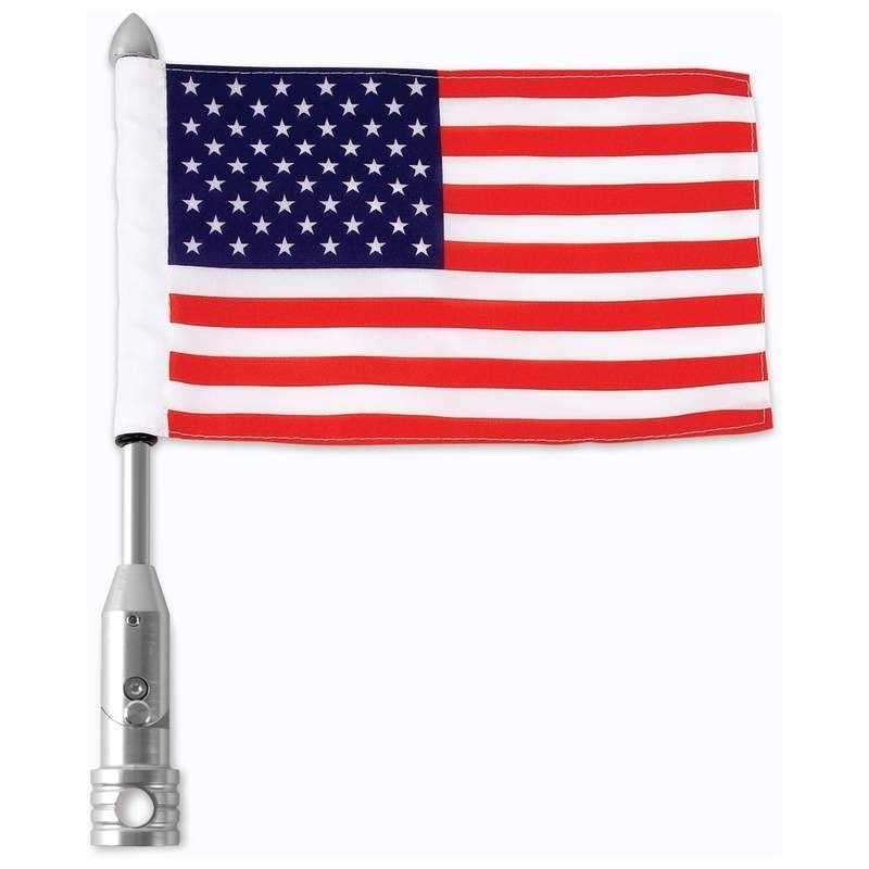 BKFLGPL18 MC 18IN Flagpole + USA Flag  Thunderbird Speed Shop