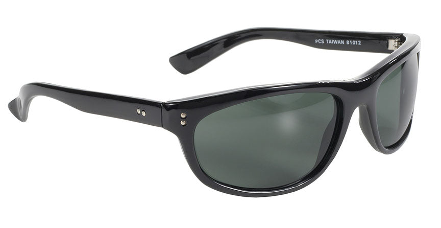 81012 Dirty Harry MC Sunglass Wrap Blk/Dk Green Lens  Thunderbird Speed Shop