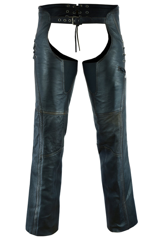 DS490 Women's Stylish Lightweight Hip Set Chaps in Lightweight Drum D  Thunderbird Speed Shop