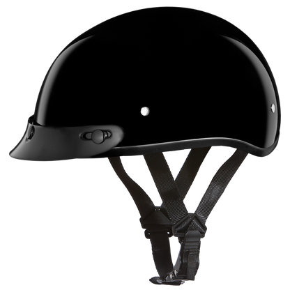 D1-A D.O.T. DAYTONA SKULL CAP- HI-GLOSS BLACK  Thunderbird Speed Shop