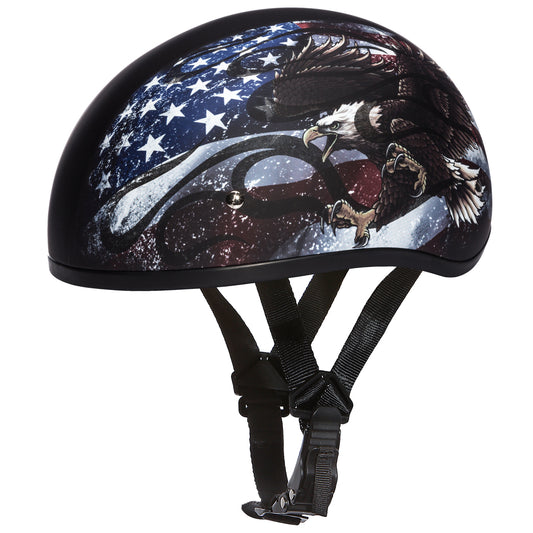 D6-USA D.O.T. DAYTONA SKULL CAP - W/ USA  Thunderbird Speed Shop